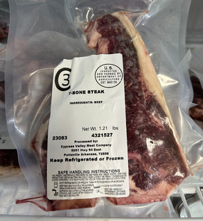 STEAK - T-BONE STEAK Sold By The Pound