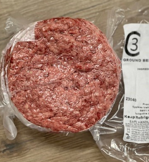PATTIES - 1/3 lb -4 Pack of Premium Ground Beef Patties Sold By Pkg